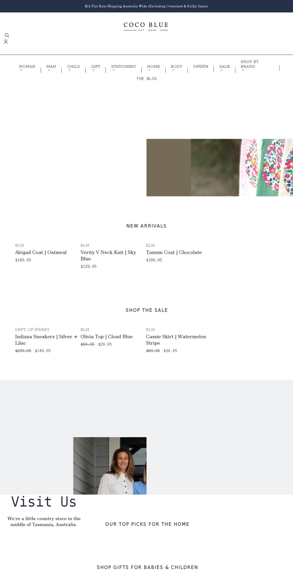 cocoblue.com.au shopify website screenshot