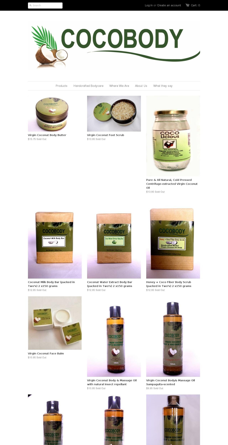 cocobody.com shopify website screenshot