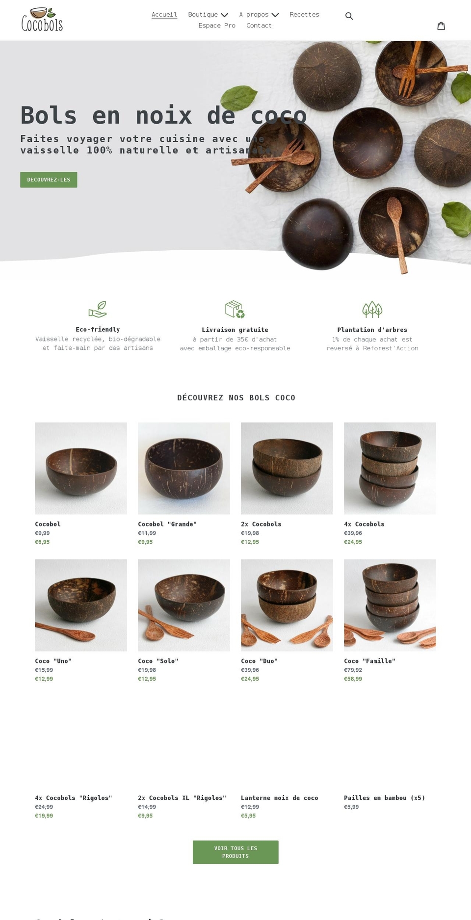 cocobols.com shopify website screenshot