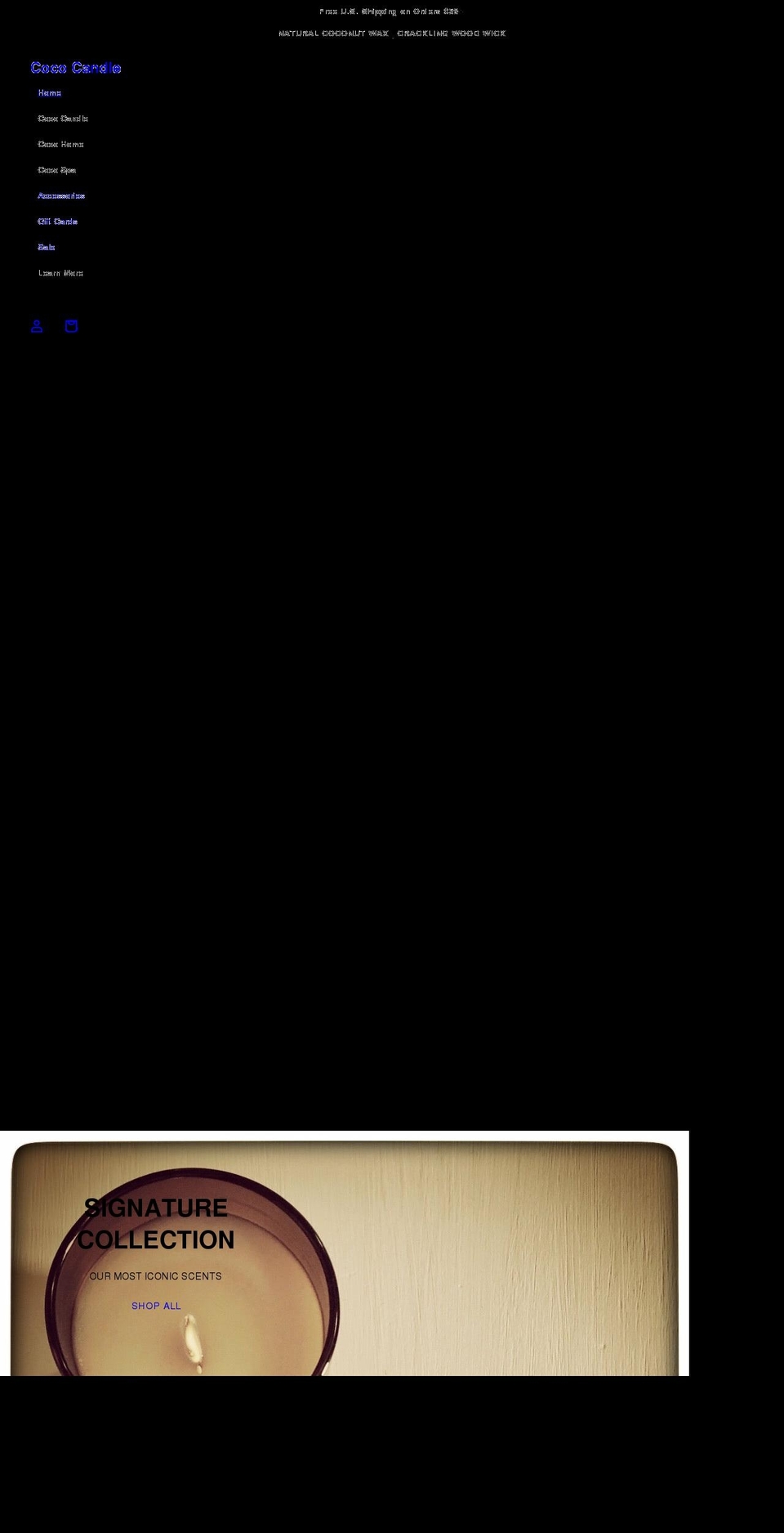 cococandleshop.com — Shopify storefront screenshot