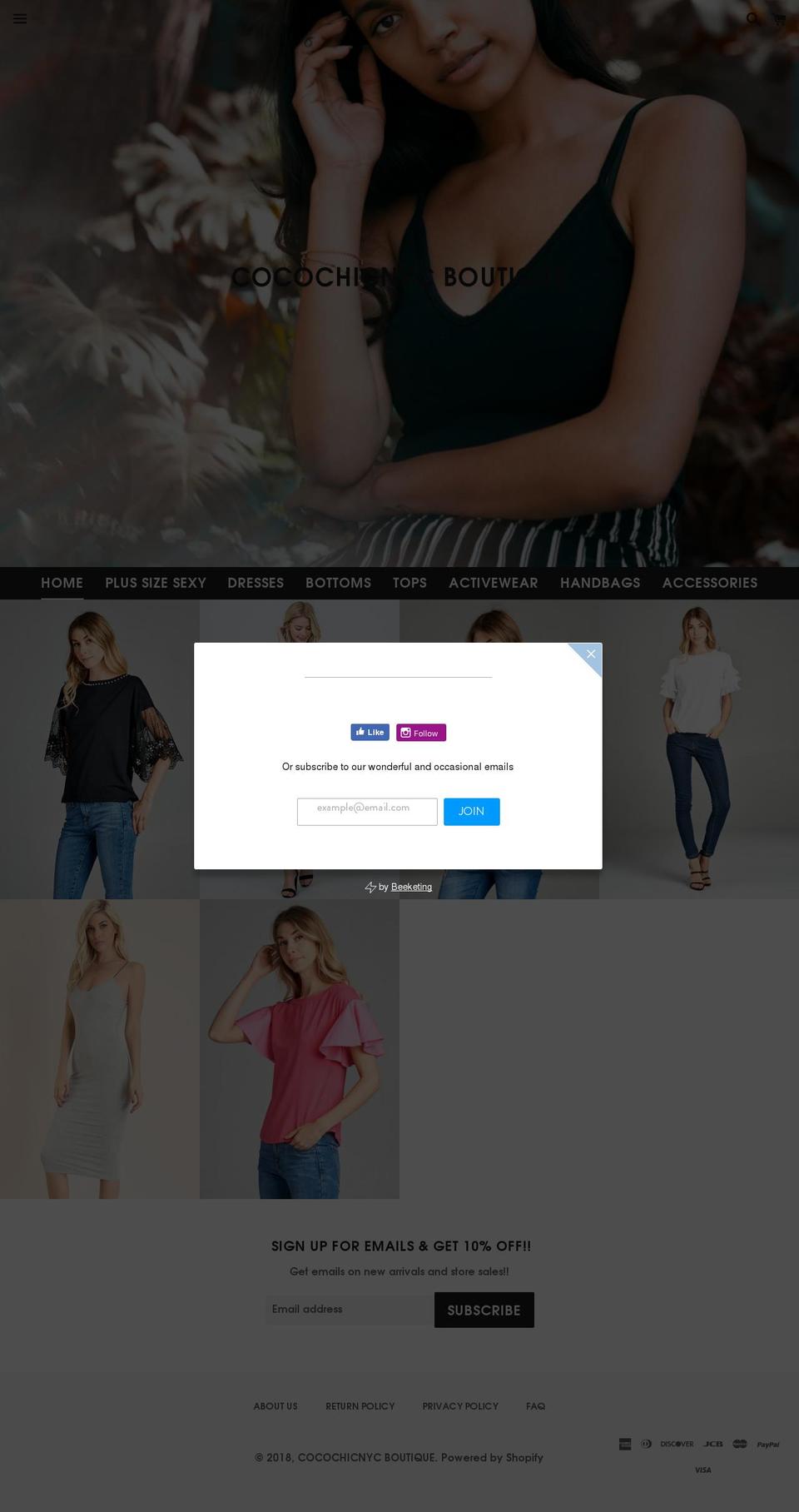 cocochicnyc.com — Shopify storefront screenshot