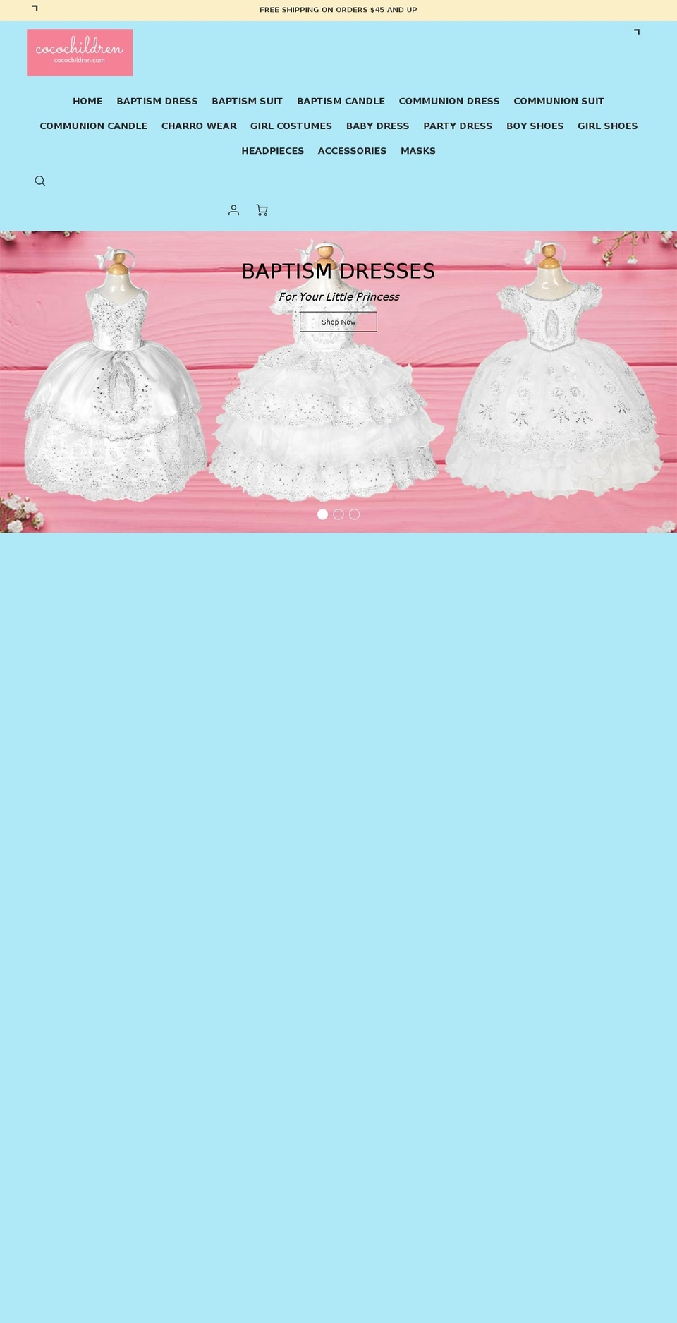 cocochildren.myshopify.com — Shopify storefront screenshot