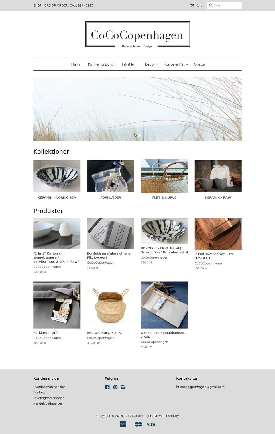 cococopenhagen.com shopify website screenshot