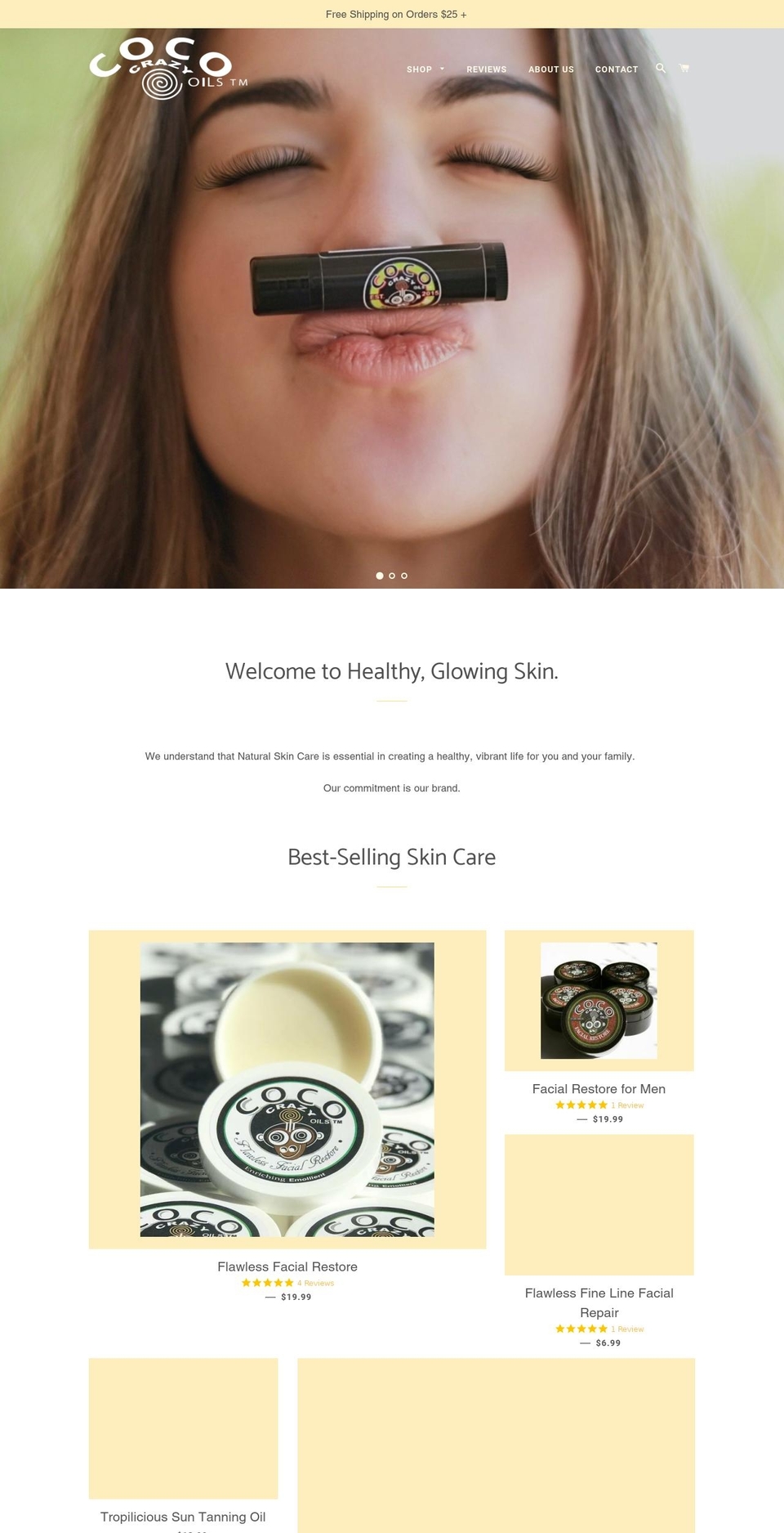 cococrazyoils.com — Shopify storefront screenshot