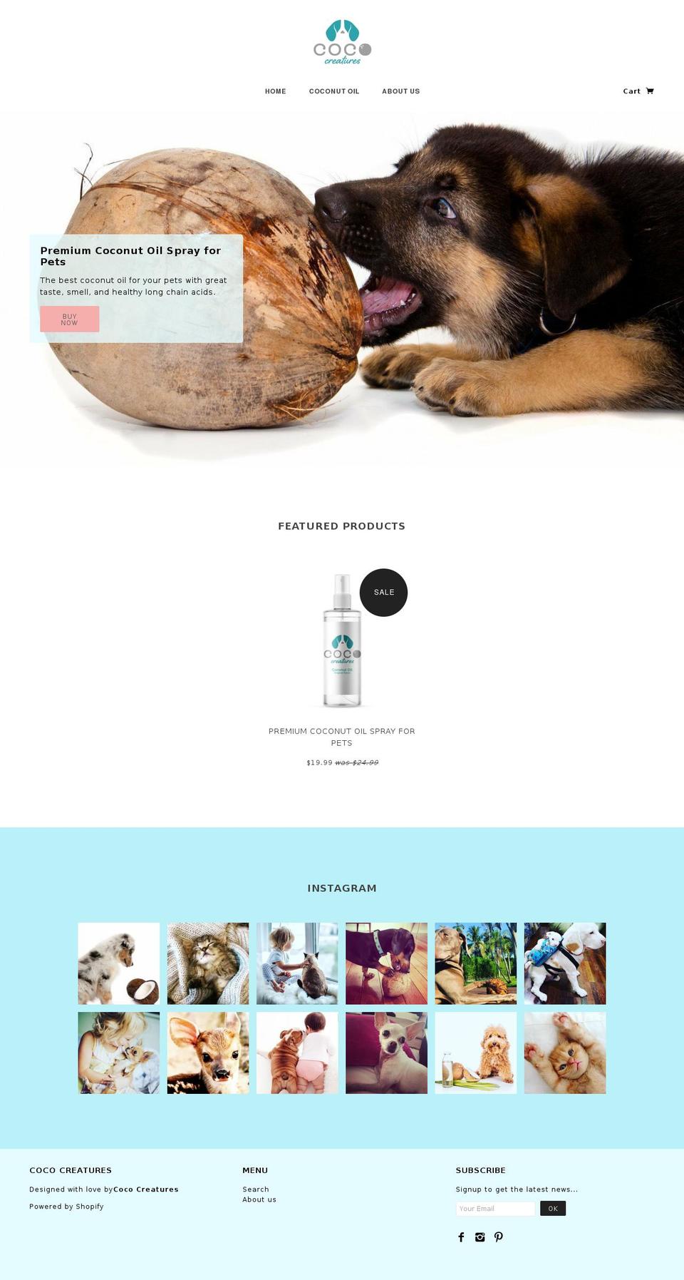 cococreatures.com — Shopify storefront screenshot