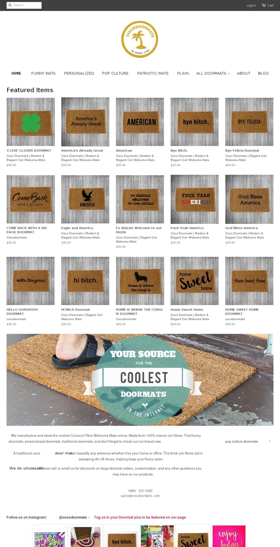 cocodoormats.com shopify website screenshot