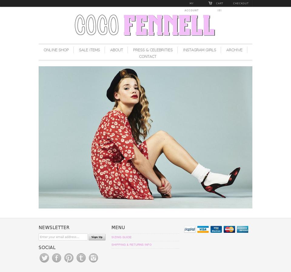 cocofennell.com shopify website screenshot