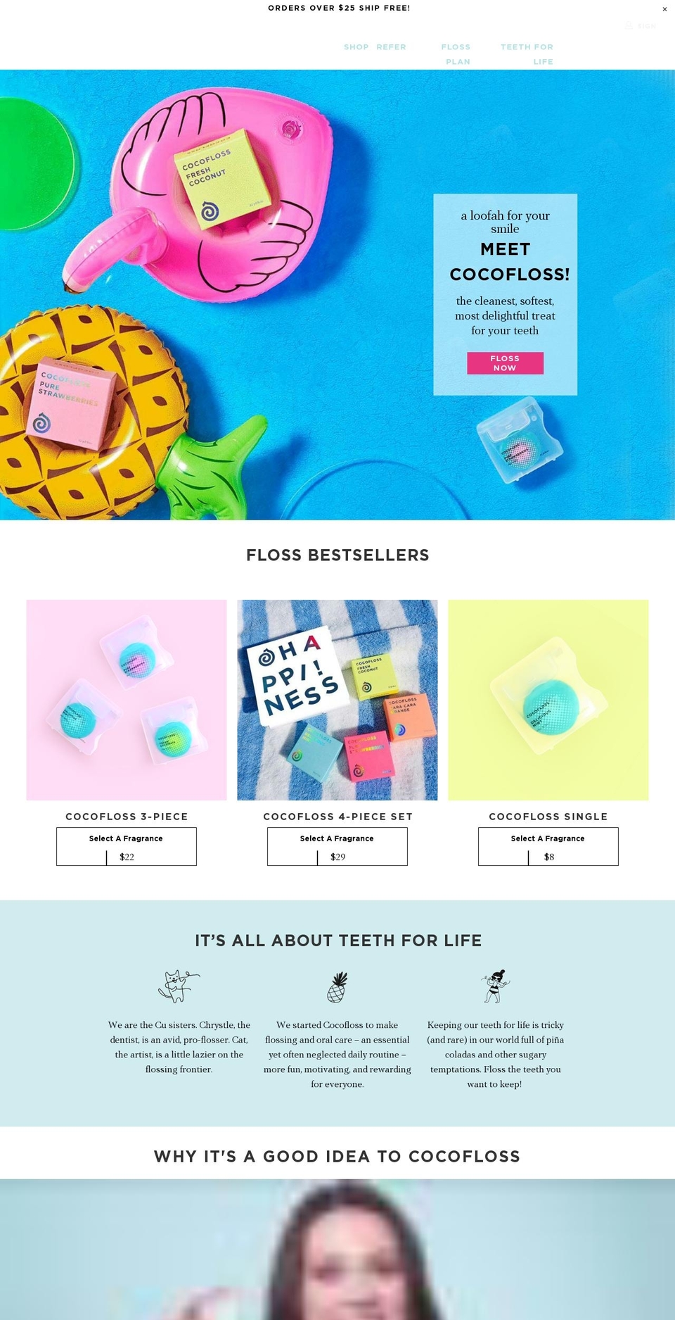 cocofloss.com shopify website screenshot