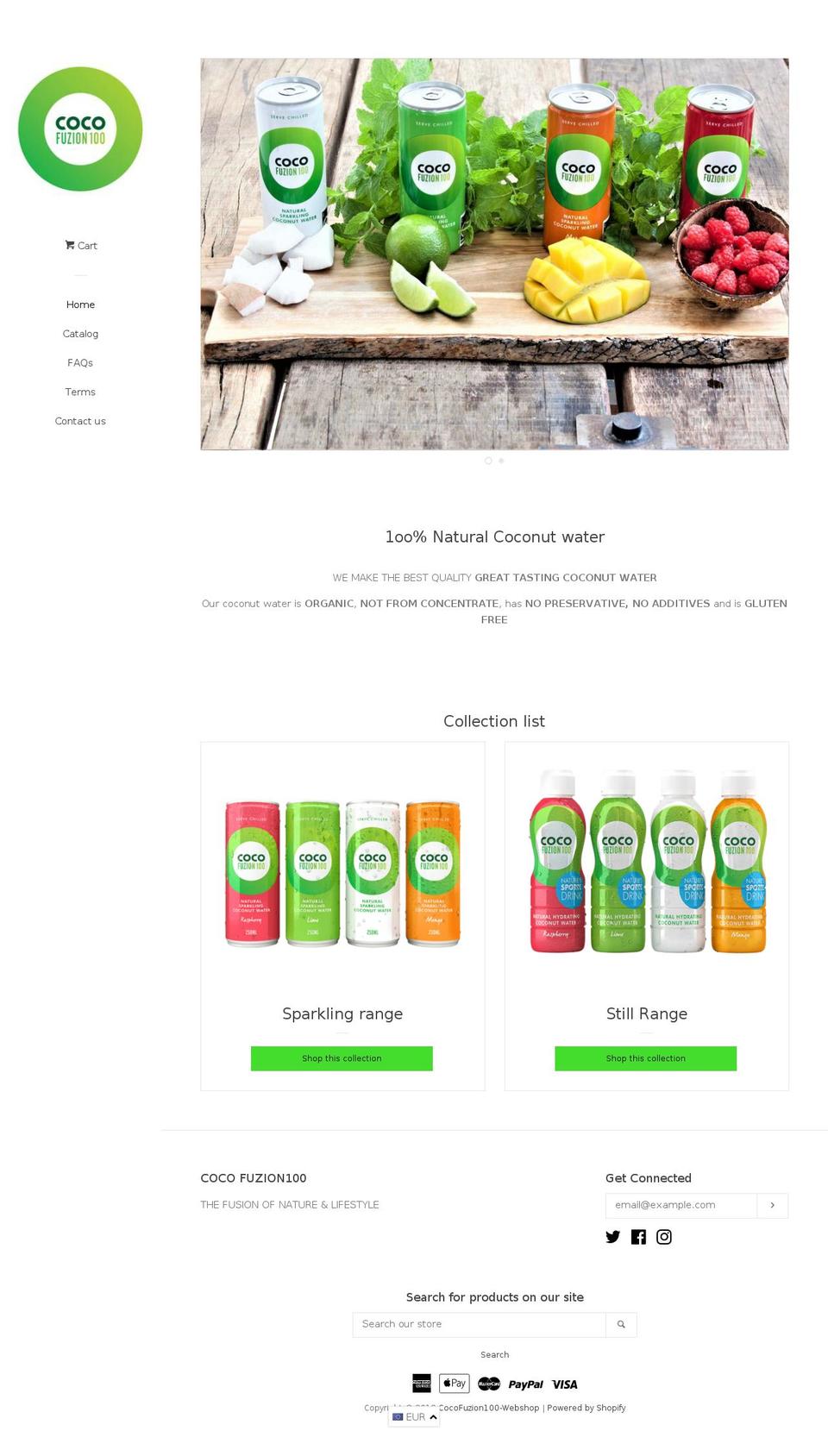 cocofuzion100-webshop.com — Shopify storefront screenshot
