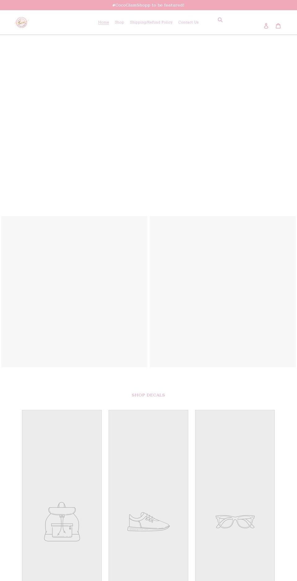 cocoglamshopp.com shopify website screenshot