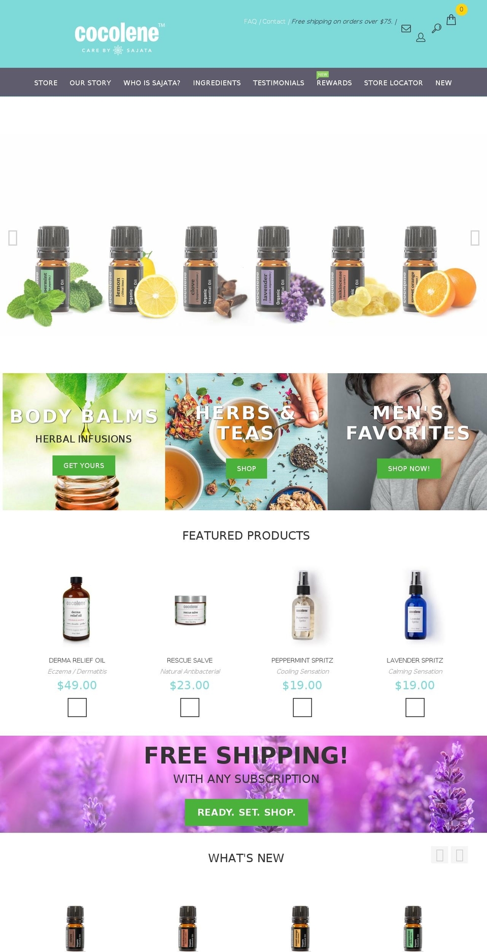cocolene.com shopify website screenshot