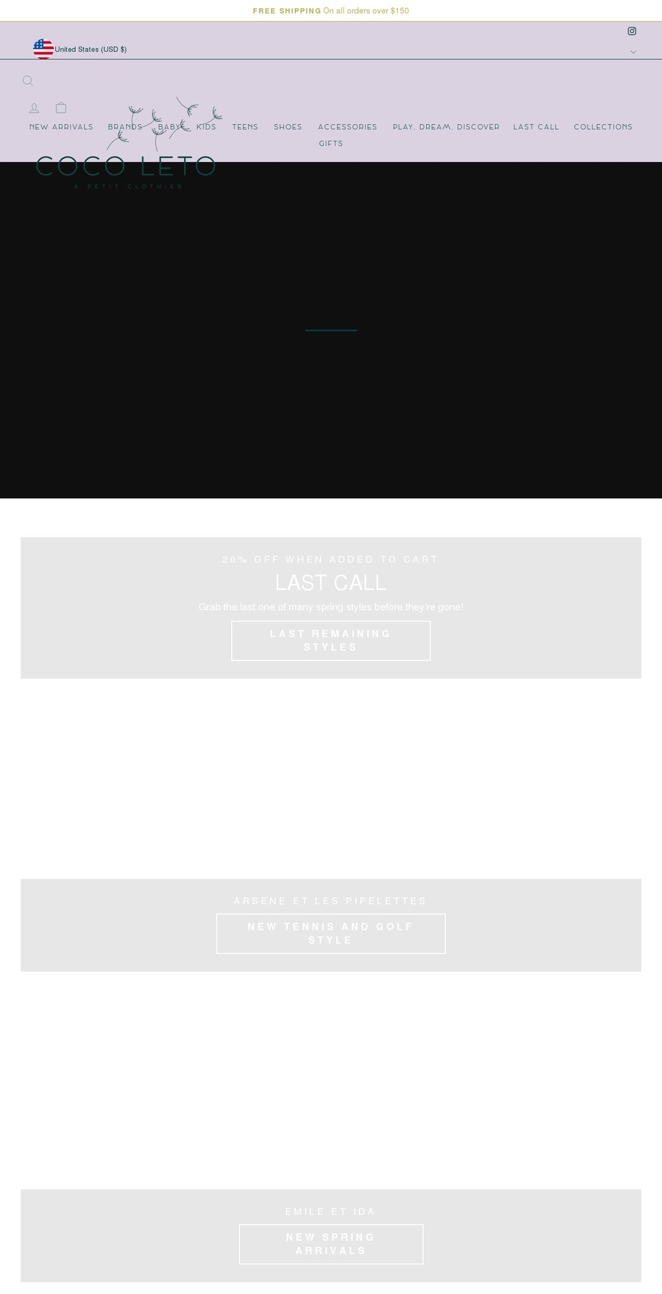 cocoleto.com shopify website screenshot