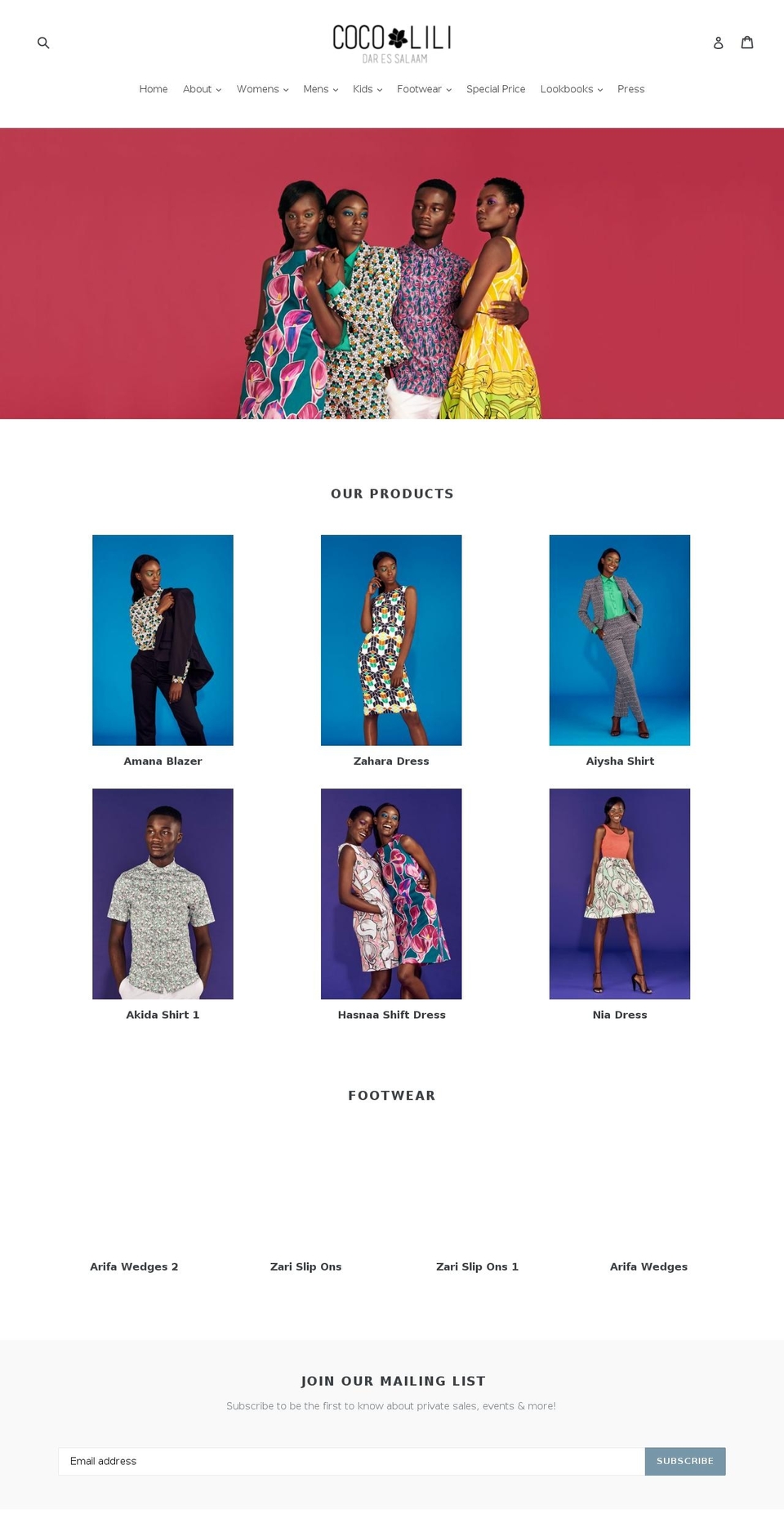 cocoliliafrica.com — Shopify storefront screenshot