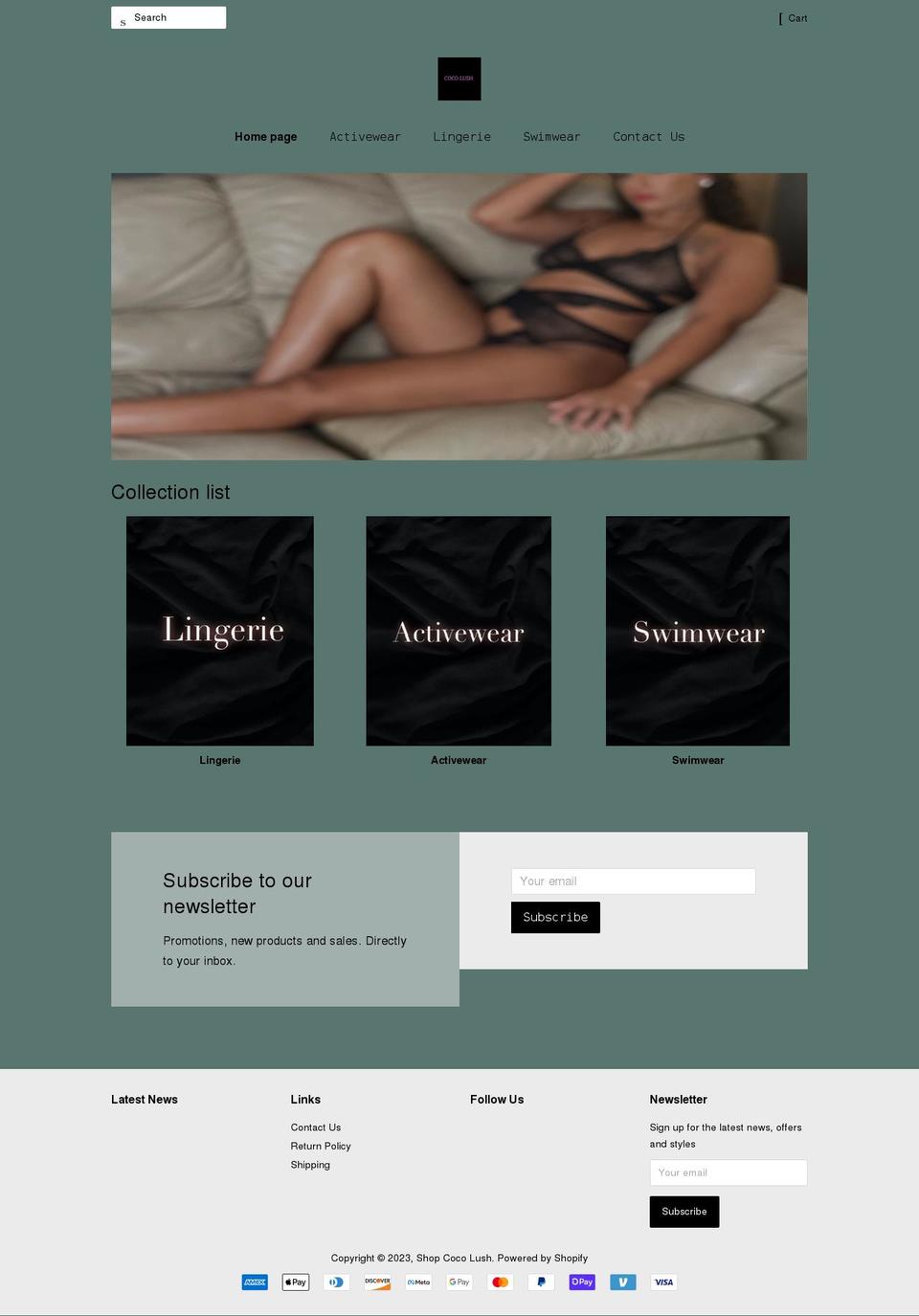 cocolush.net shopify website screenshot
