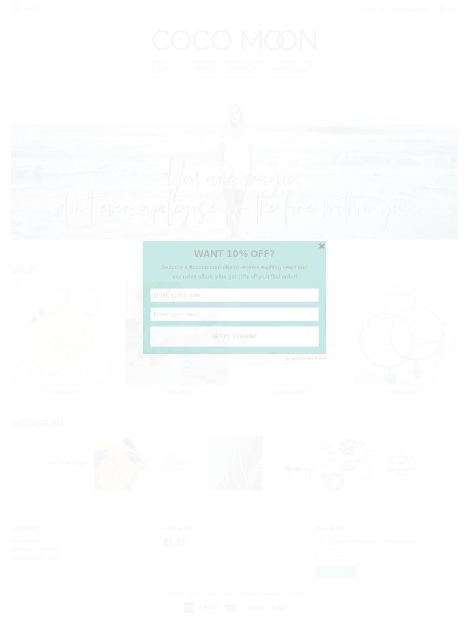 cocomoon.com.au shopify website screenshot
