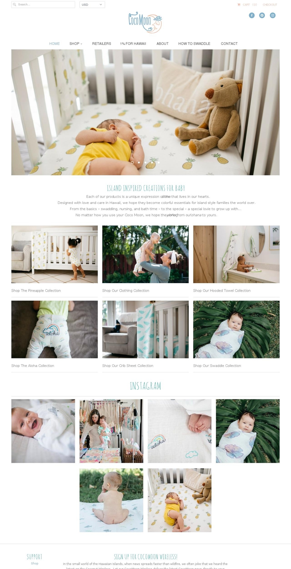 cocomoonhawaii.com shopify website screenshot