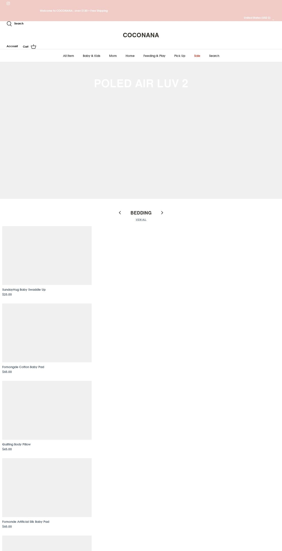 coconanamall.com shopify website screenshot