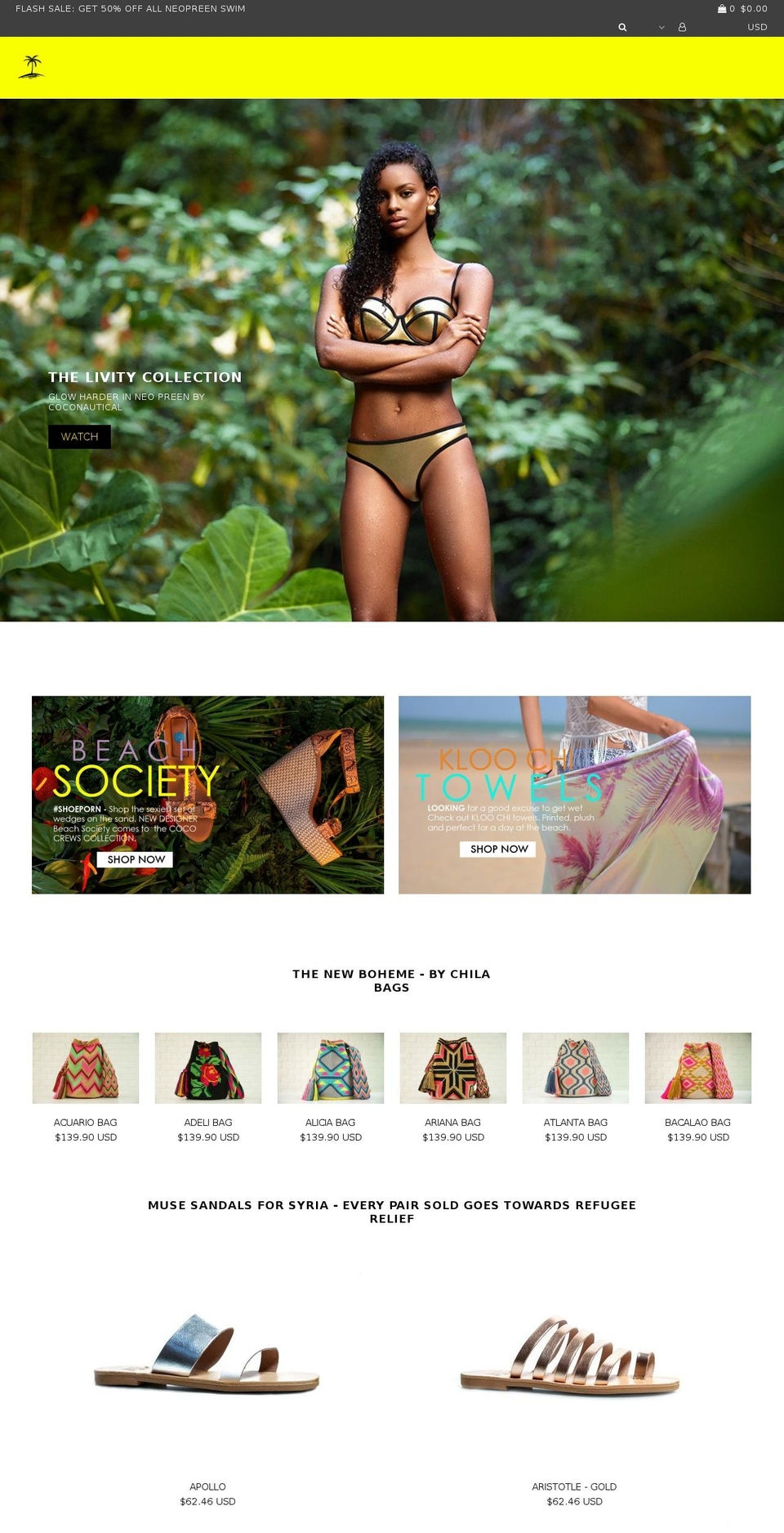 coconautical.com shopify website screenshot