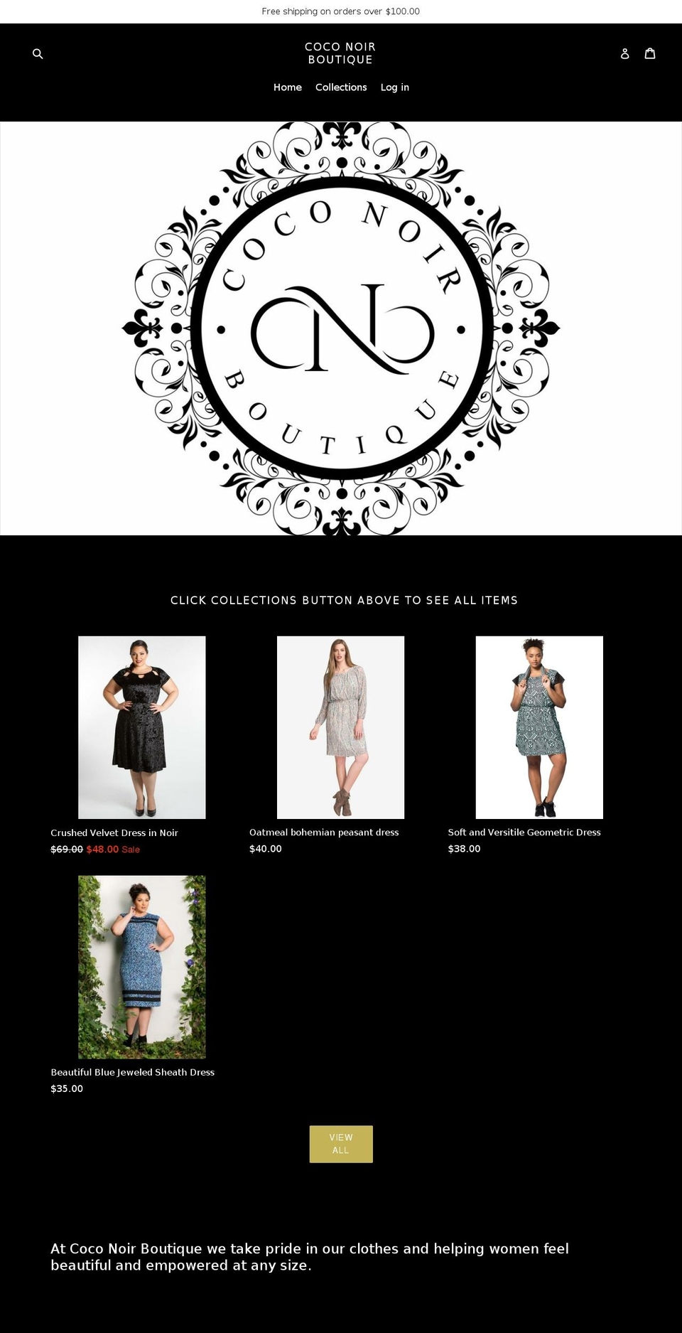 coconoirboutique.com — Shopify storefront screenshot