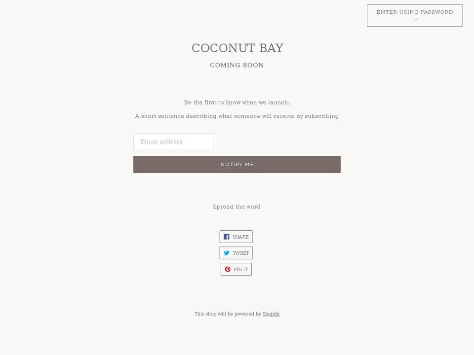 coconut-bay.com shopify website screenshot