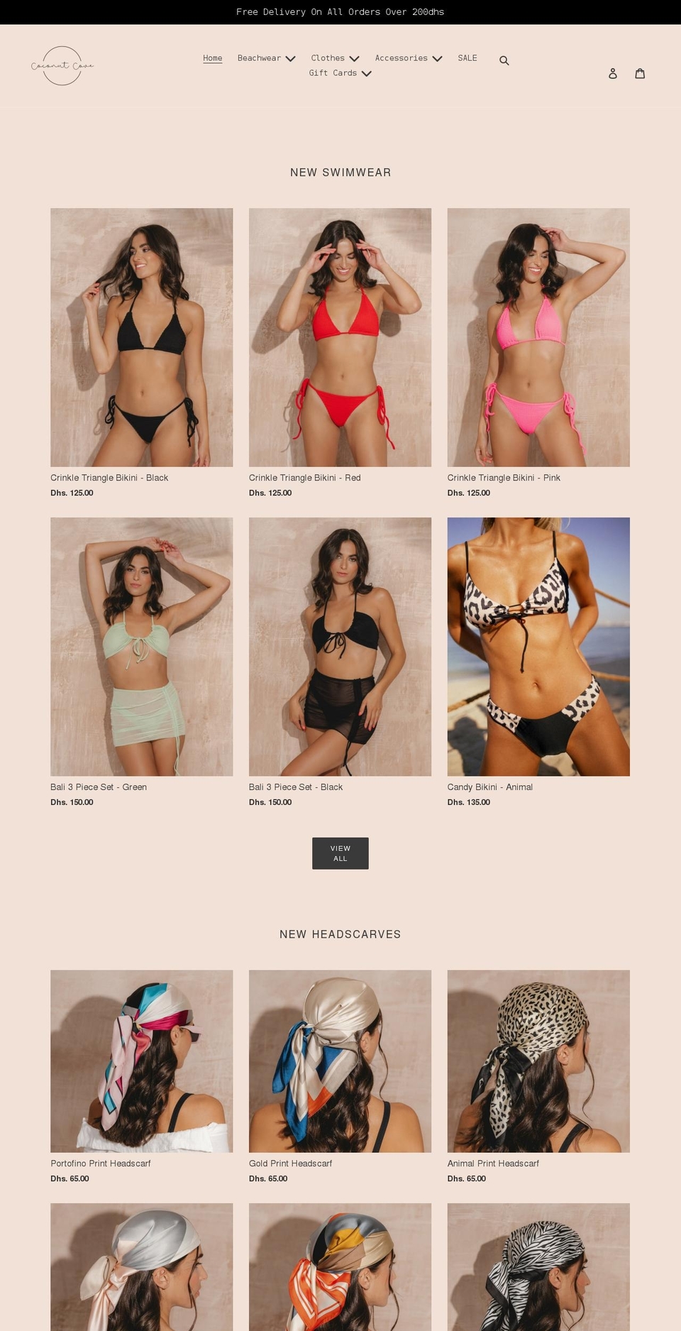 coconut-cove.com shopify website screenshot