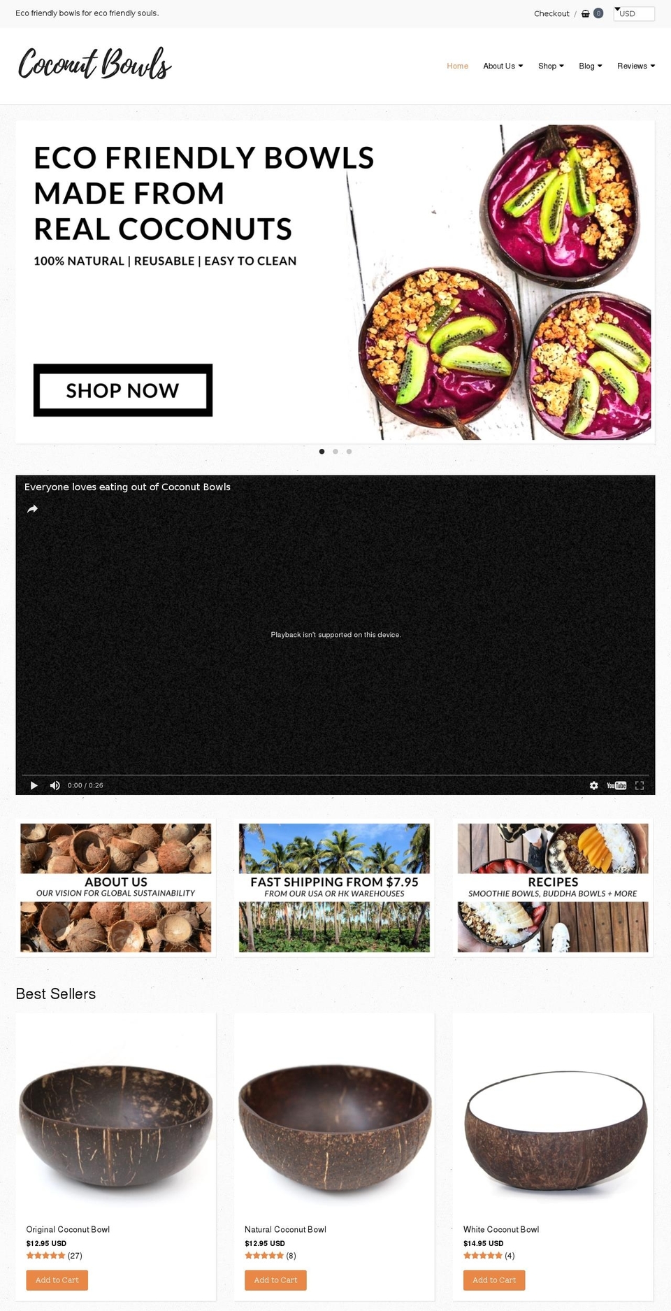 coconutbowls.com shopify website screenshot
