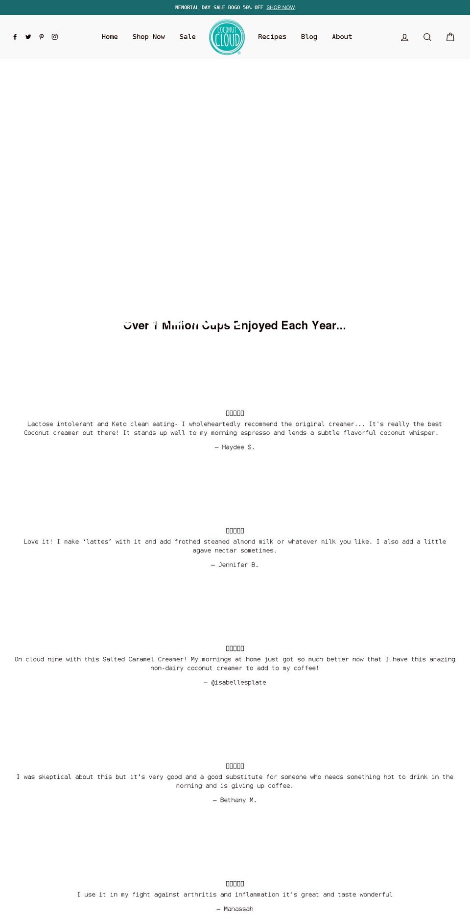Coconut Theme Shopify theme site example coconutcloud.net