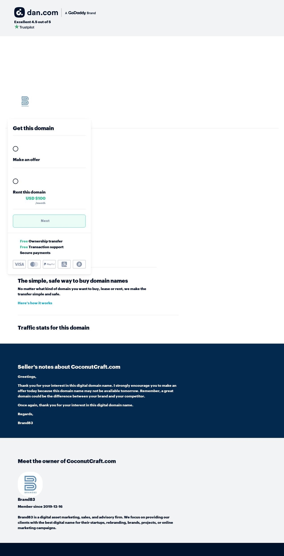 coconutcraft.com shopify website screenshot