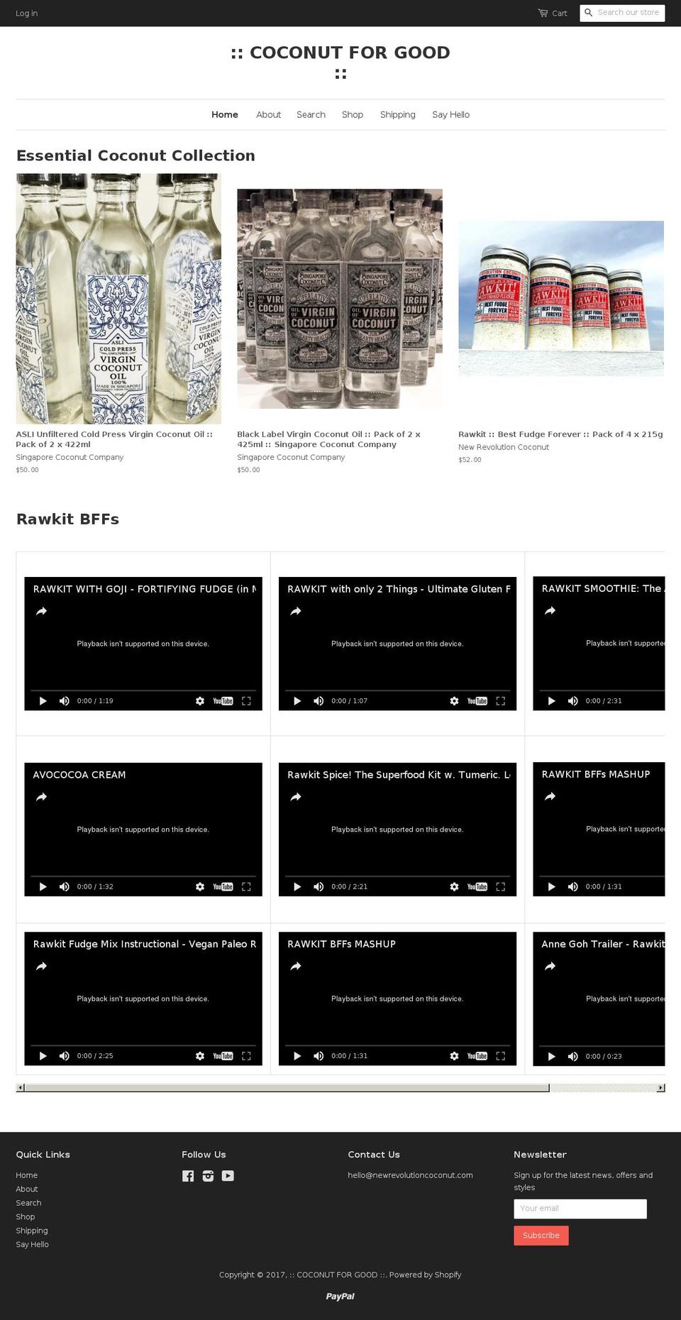 coconutcurators.com shopify website screenshot