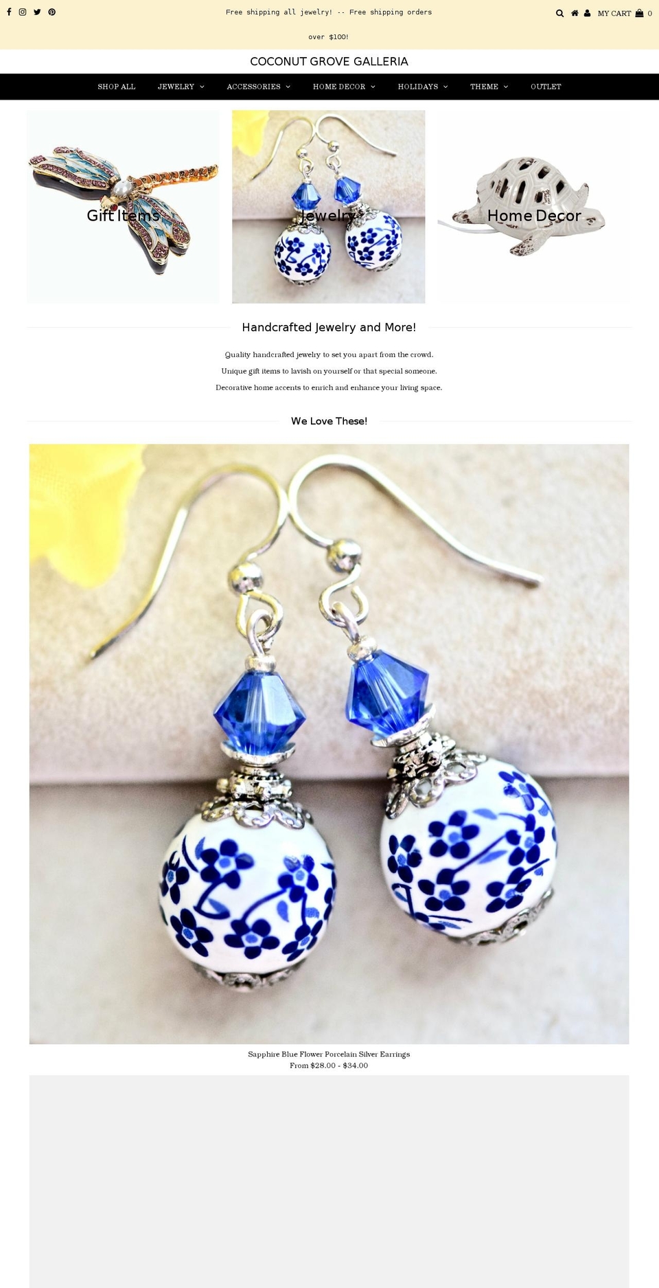 coconutgrovegalleria.com shopify website screenshot