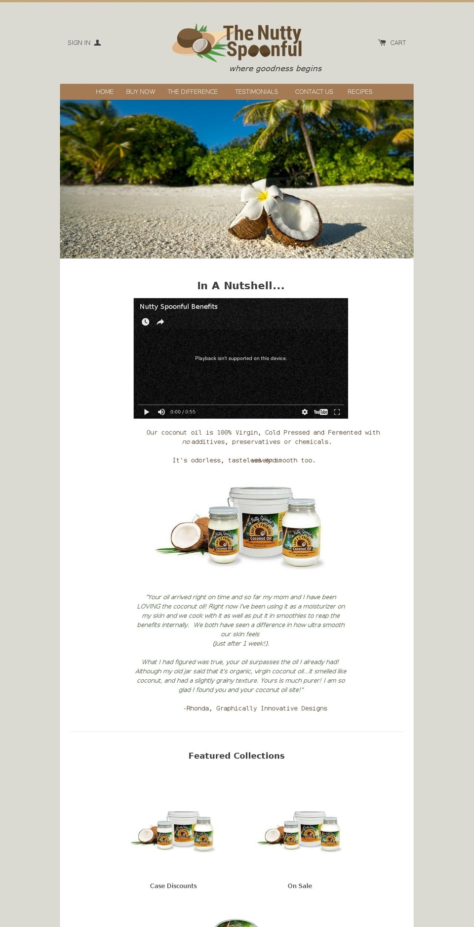 coconutsforyou.com shopify website screenshot