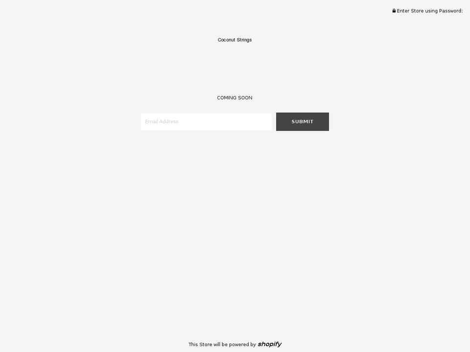 coconutstrings.com — Shopify storefront screenshot