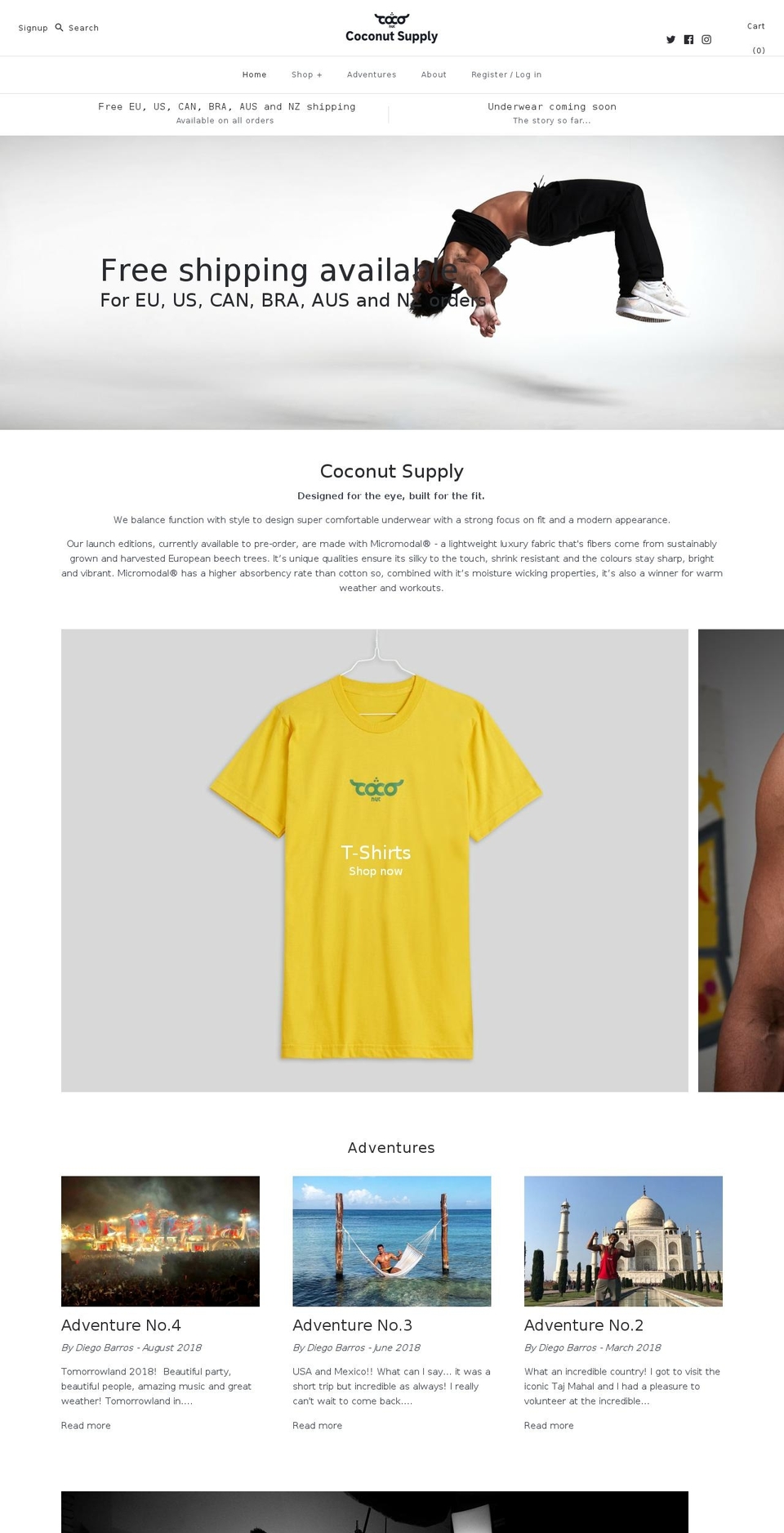 coconutsupply.co shopify website screenshot