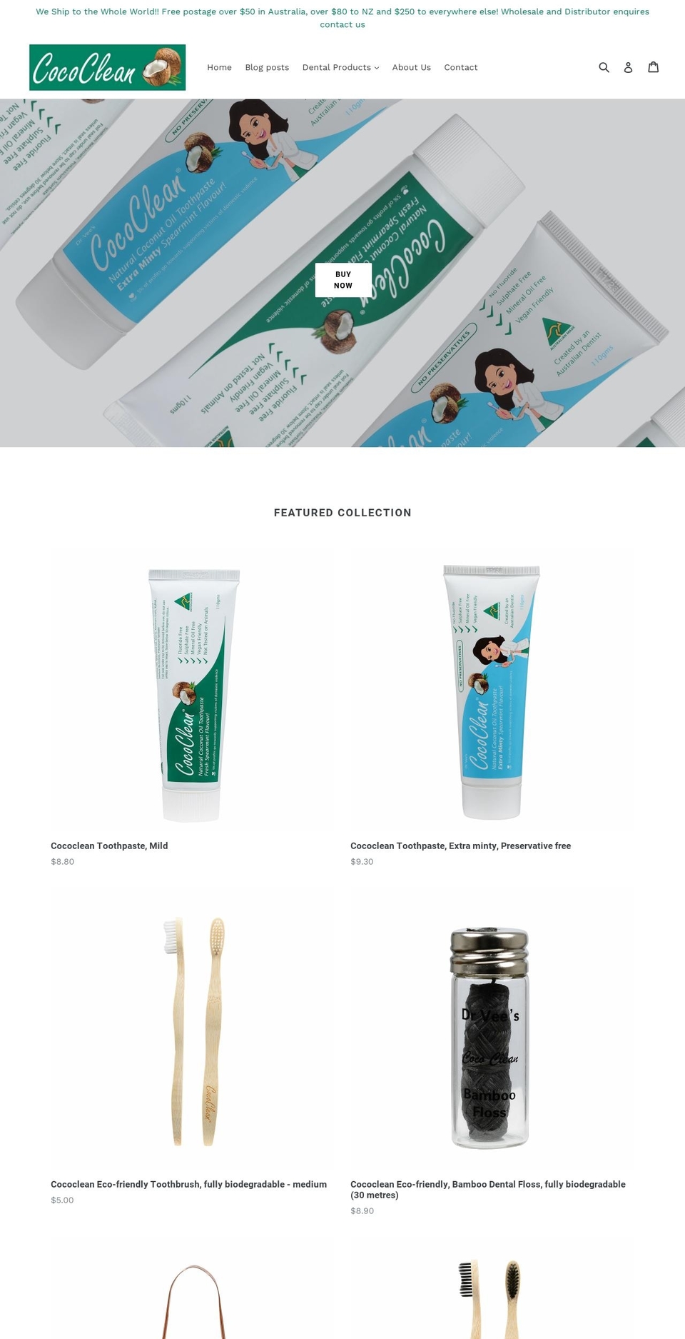 coconuttoothpaste.com.au shopify website screenshot