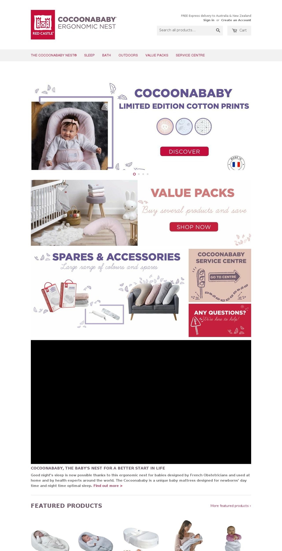 cocoonababy.com — Shopify storefront screenshot