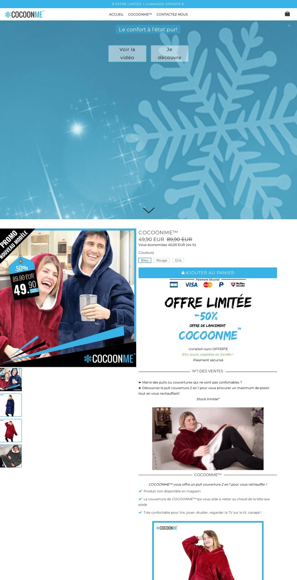 cocoonme-original.com shopify website screenshot