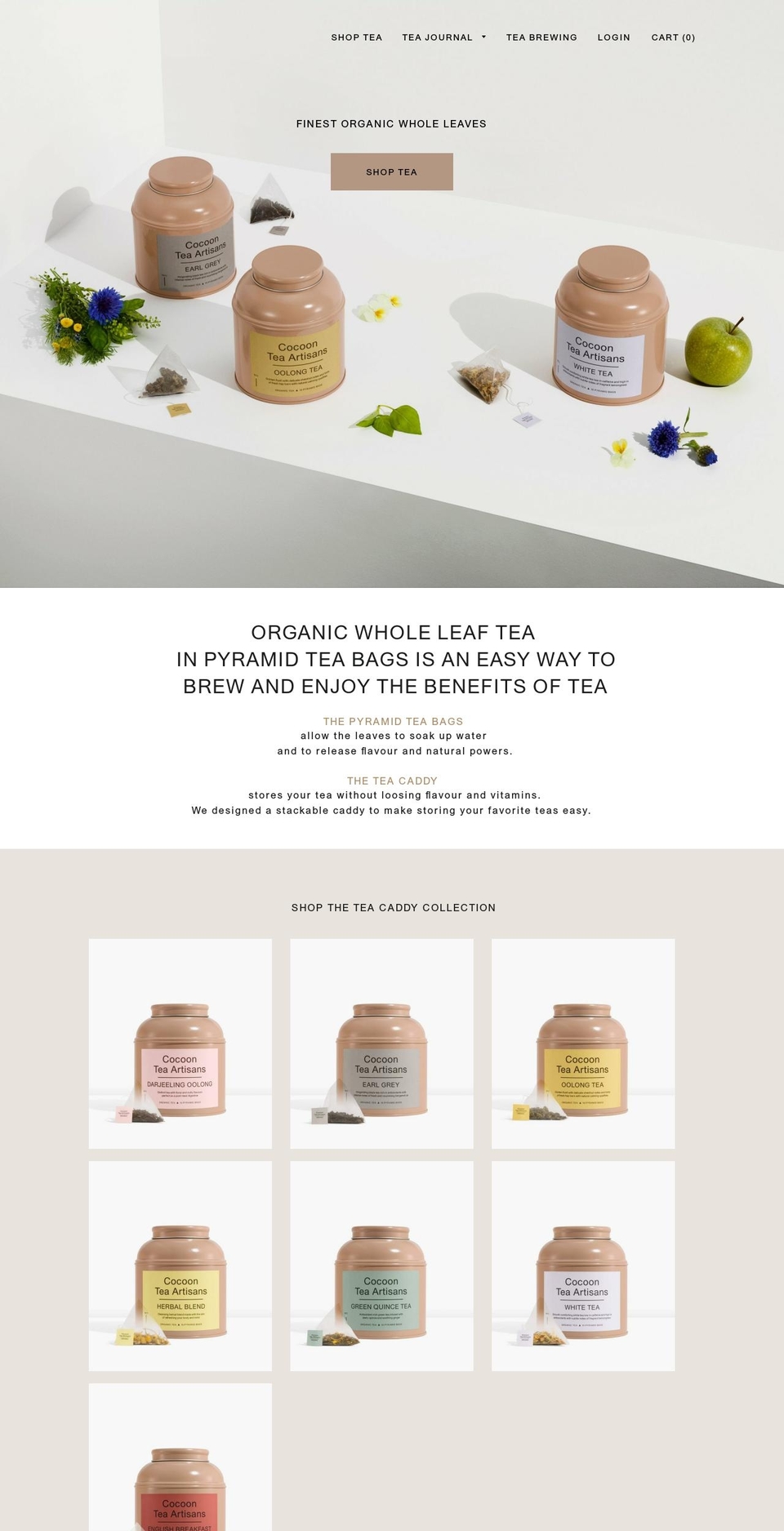 cocoonteaartisans.com — Shopify storefront screenshot
