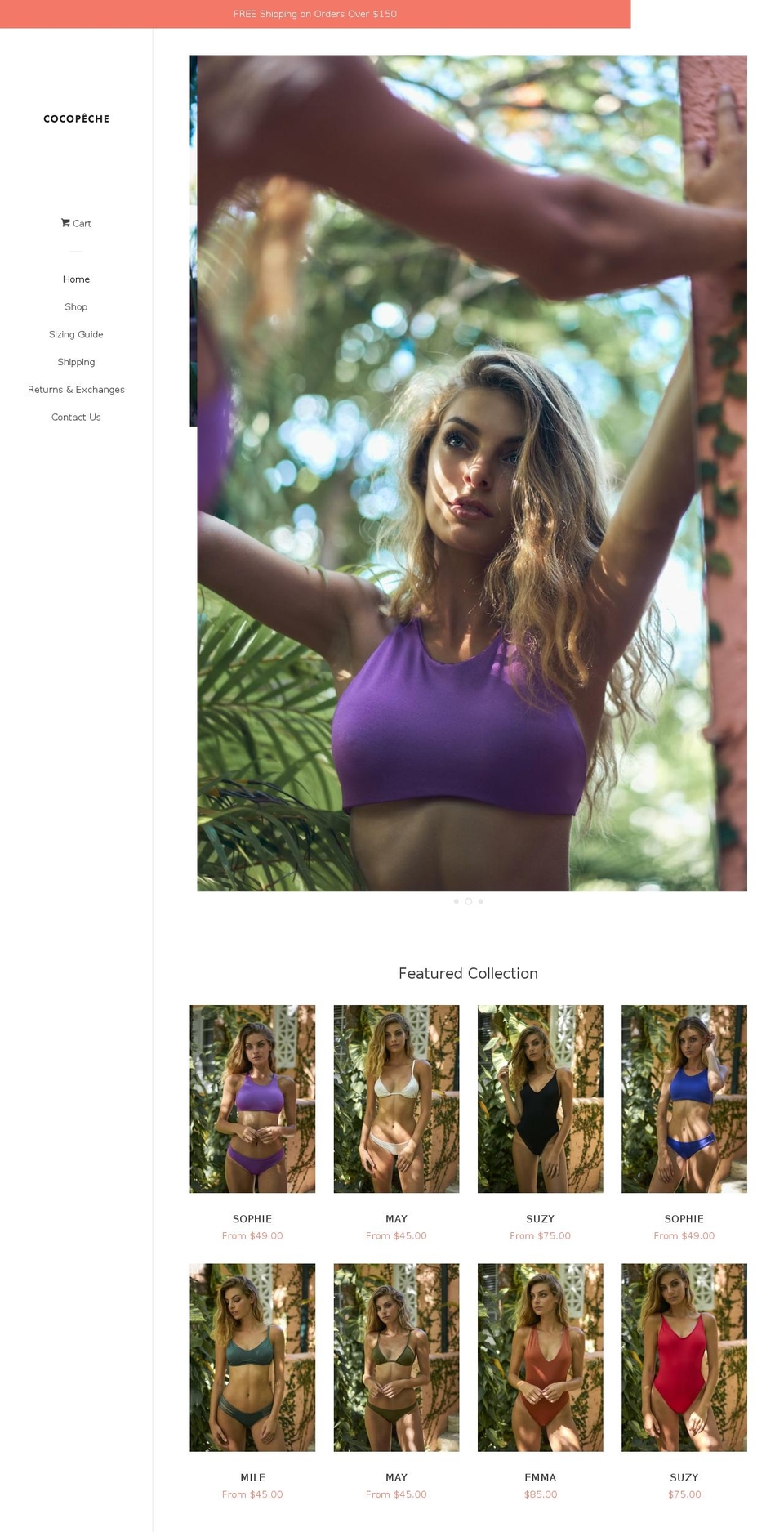 cocopeche.com — Shopify storefront screenshot
