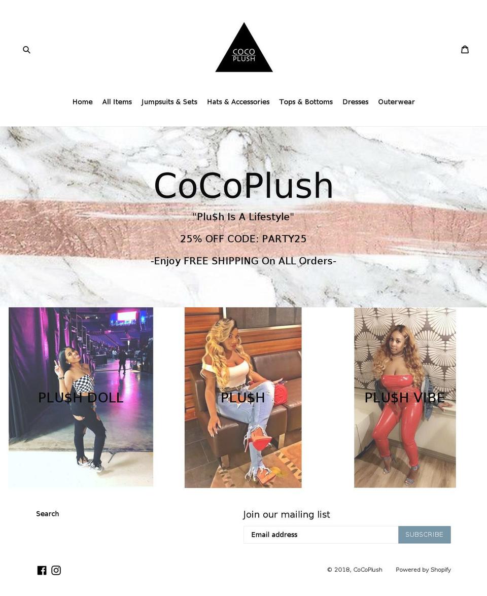 cocoplush.com — Shopify storefront screenshot