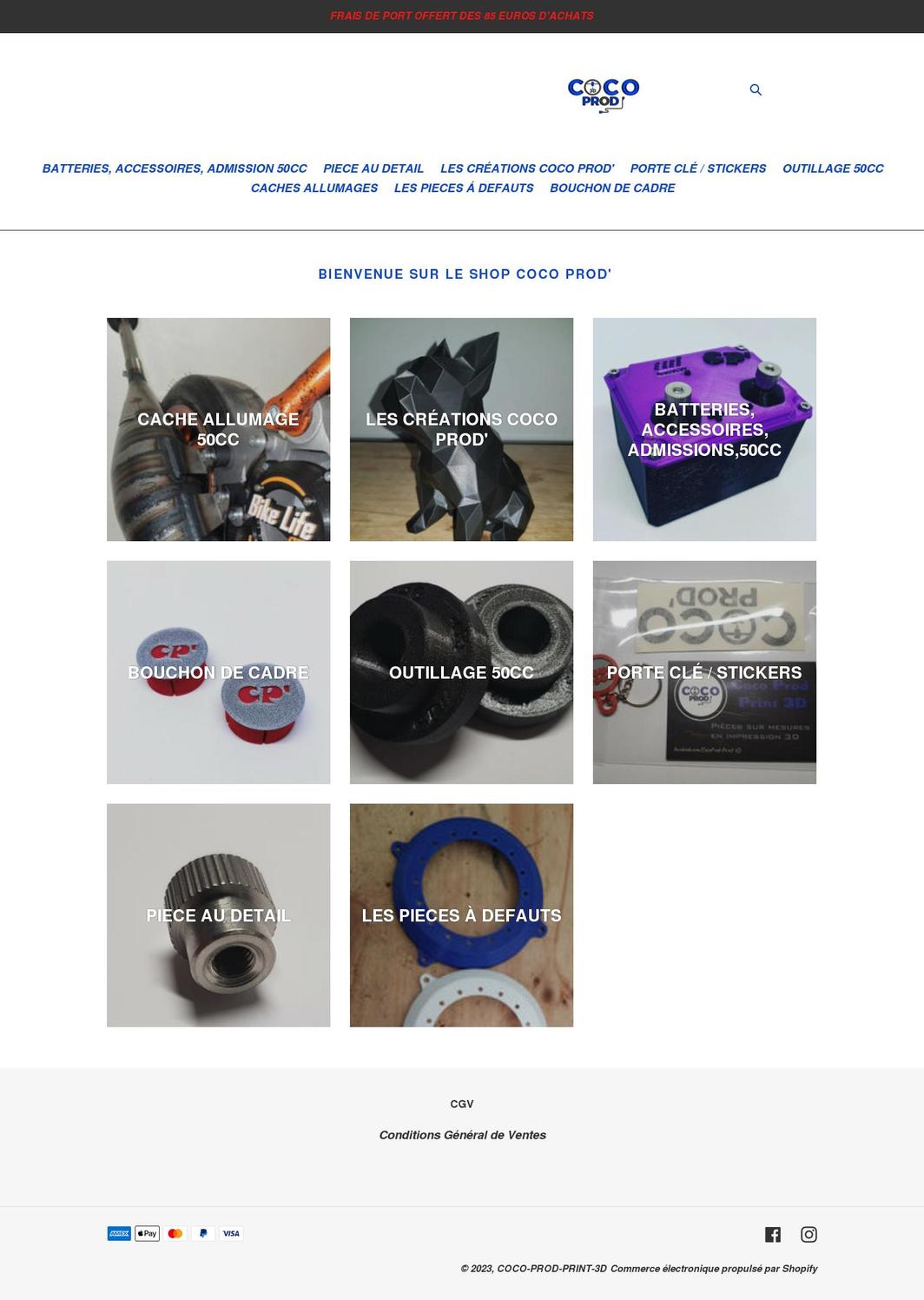 cocoprod.shop shopify website screenshot
