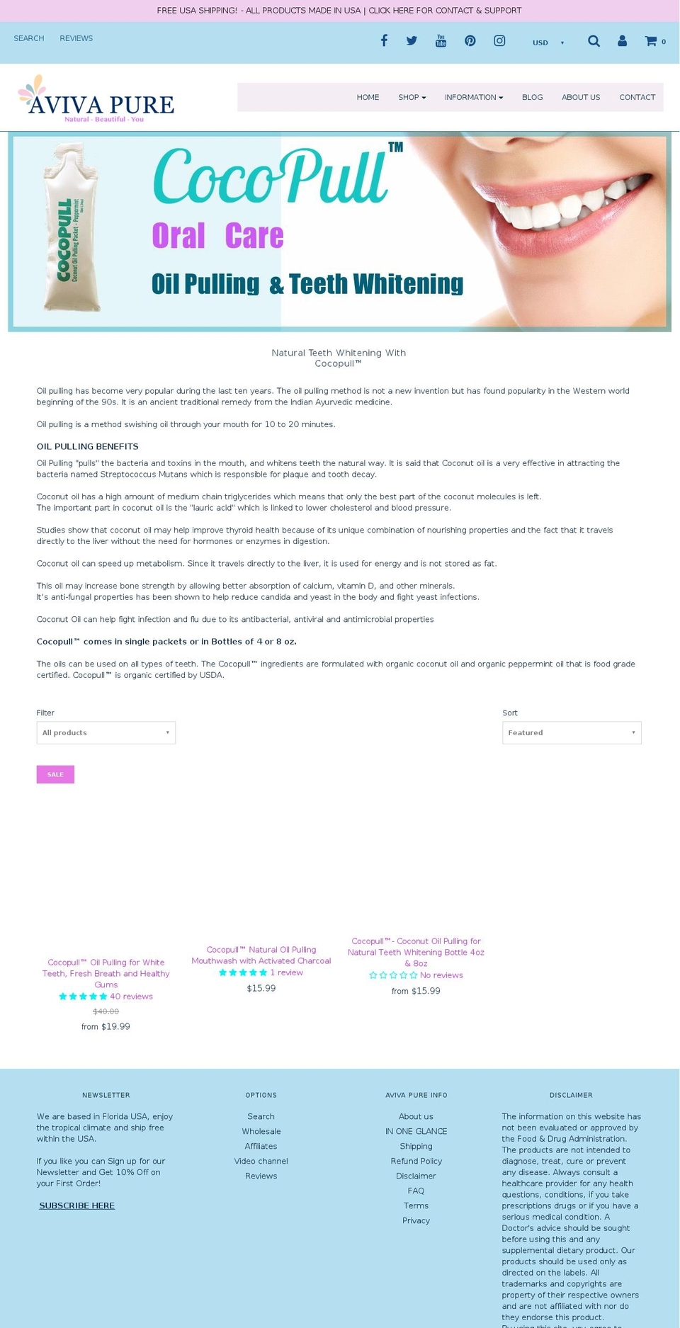 cocopullshop.com — Shopify storefront screenshot