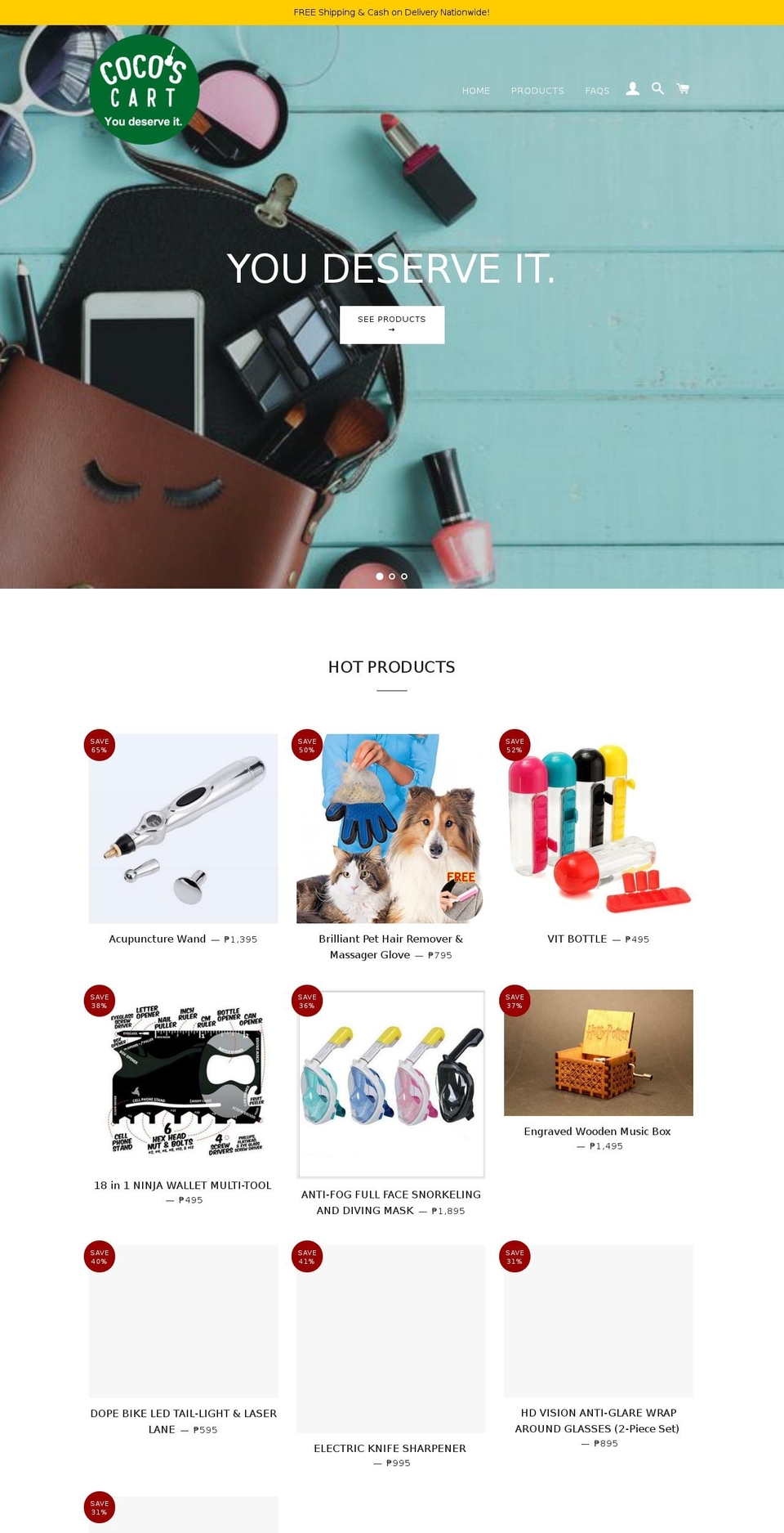 cocoscart.com — Shopify storefront screenshot