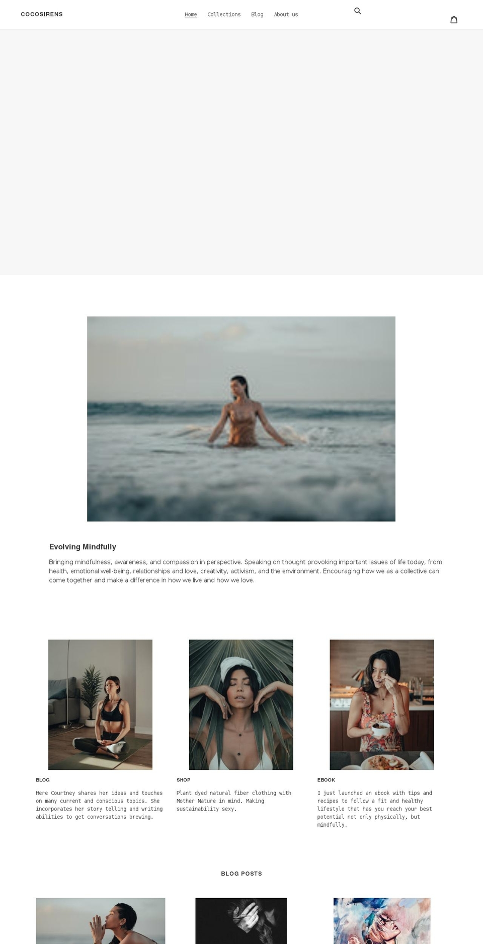 cocosirens.myshopify.com shopify website screenshot