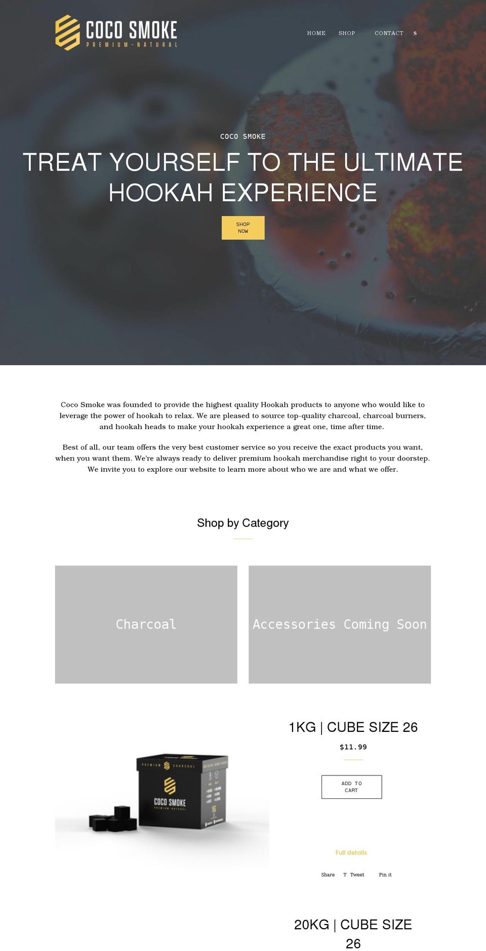 cocosmokeshop.com shopify website screenshot