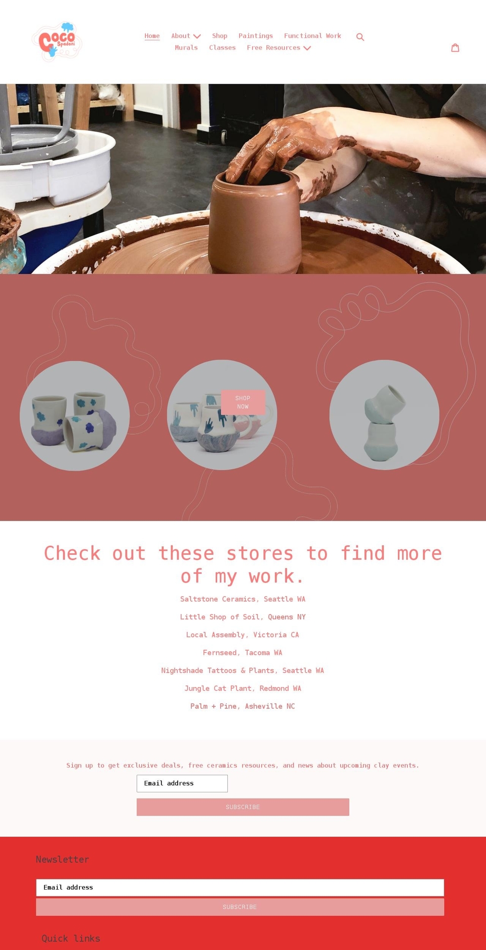 cocospadoni.com shopify website screenshot