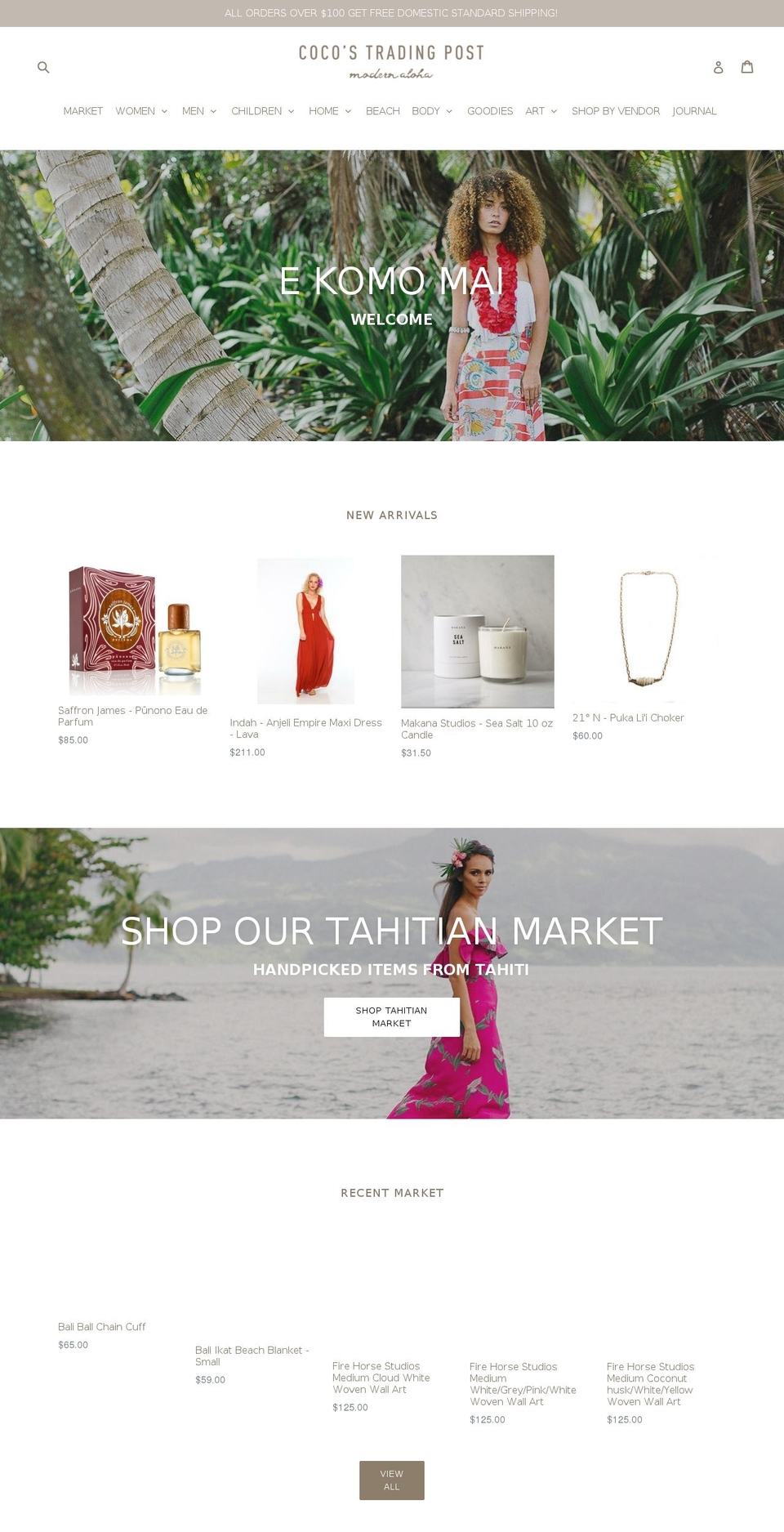 cocostradingpost.com shopify website screenshot