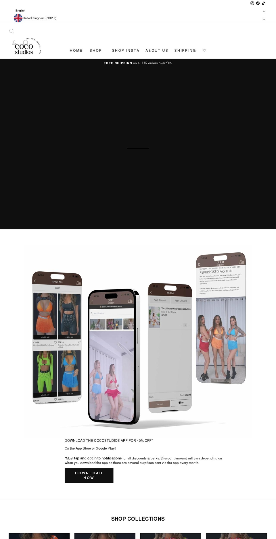 cocostudios.co.uk shopify website screenshot