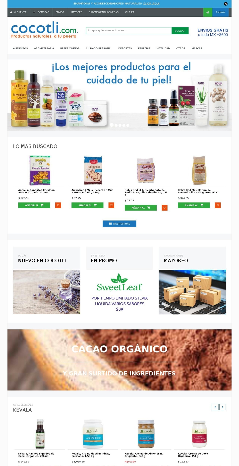 EVA Shopify theme site example cocotli.com