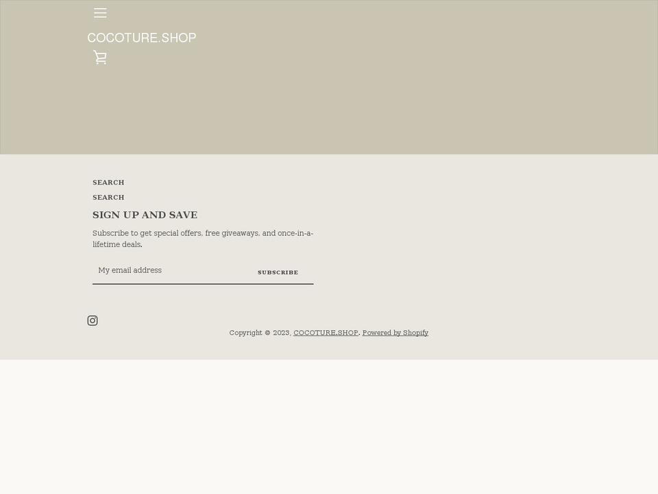 cocoture.shop shopify website screenshot