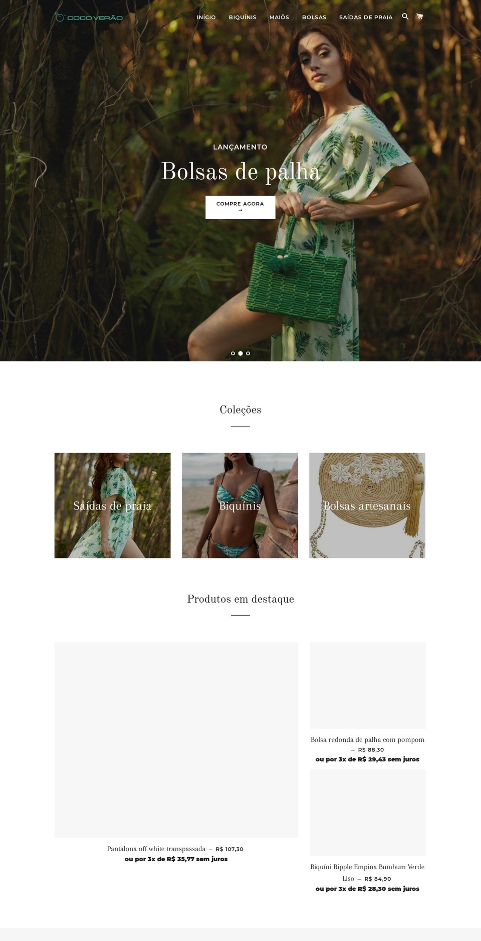 cocoverao.com — Shopify storefront screenshot